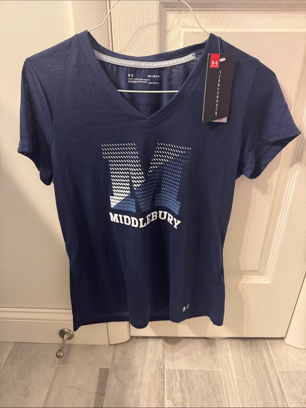 Under Armour Navy & Light Blue Middlebury V‑Neck Tee